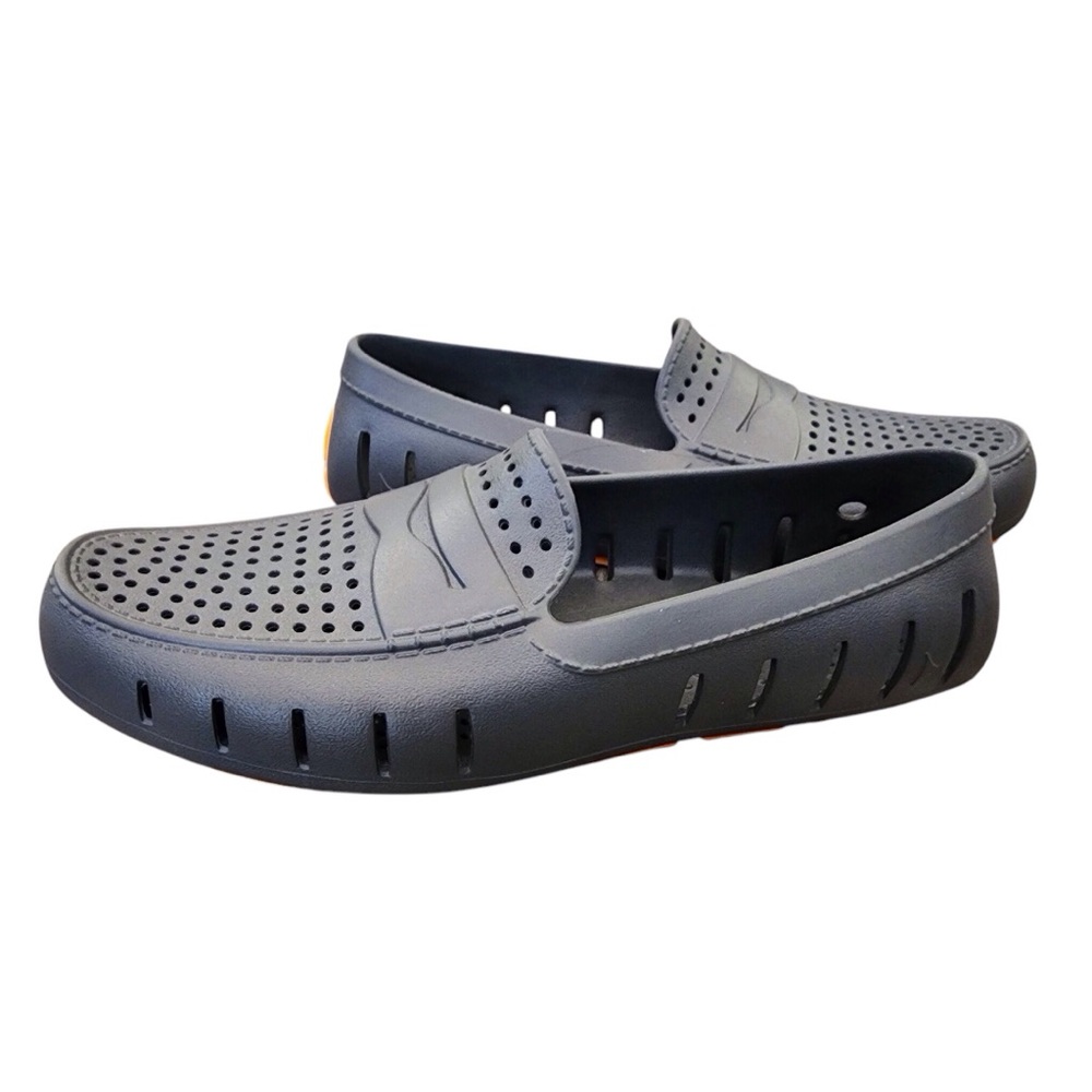 FLOAFERS Men's Country Club Driver Foam Water Shoes Loafers Gray Orange Outdoor